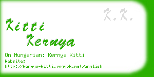 kitti kernya business card